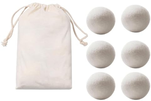 6 Trocknerbälle Für Wäschetrockner, Trocknerbälle Für Daunenjacken, Tennisbälle Trockner, Wollkugeln Für Trockner, Wiederverwendbar Waschbälle Wolle Dryer Balls, Waschball Für Waschmaschine