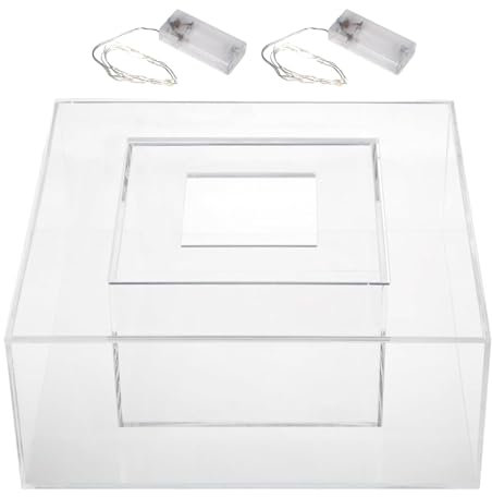 Akryl Fylld Tårtstativ - Fyrkantig Dessert Display Riser-box, Klar Akryl Tårthållare | Bordsuppsats för Bröllop Födelsedag