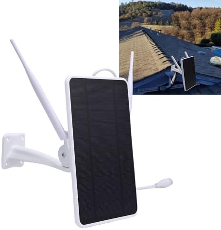 Bewinner Modem 4G LTE a Base di Esterni a Energia Solare con Slot con Scheda SIM, Router WiFi Esterno IP66 con Pannello Solare da 6W, Copertura WiFi da 50 M, (Versione europea (B1/3/7/8/20/28a/40