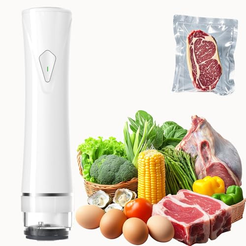 Set di sigillante per aspirapolvere Portatile, Macchina per sigillatore sotto Vuoto Alimentare Portatile con 40 Sacchetti, Serbatoio dell'Acqua visiva, per Lo Spazio per Gli Alimenti Risparmio