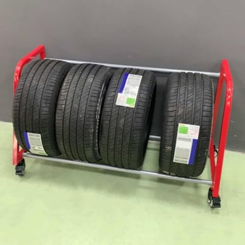 Reifenregale für die Garage mit Rädern, rollender Reifenaufbewahrungsregalständer, einfach zu montieren, Reifenhalter-Display für den Innen- und Außenbereich, Organizer für mehrere Reifen