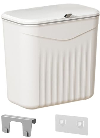 Generico Türkorb 'Schrank | Wandkorb mit Deckel für Büro, Bad, Waschküche, Küche, Wohnung | Kompakt, hygienisch und praktisch für den täglichen Bedarf