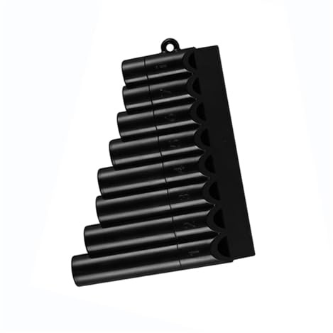 Panflöte Für Erwachsene Kunststoff Mini Panflöte Spielen Gold Bk Praxis Musikinstrument(Black)