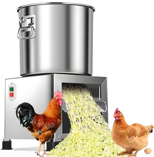 WBDBINGL Procesador de Alimentos Comercial, Picador eléctrico de Verduras de 3500 RPM, rallador y triturador de Verduras Profesional 1800W, para una alimentación eficiente de los Animales