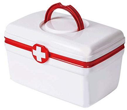 HGIYA Family First Aid Box Portable Medicine Chest Storage Cabinets Organizer Emergency Tool Double Layer Large Capacity Suitcase 10.7 Inches