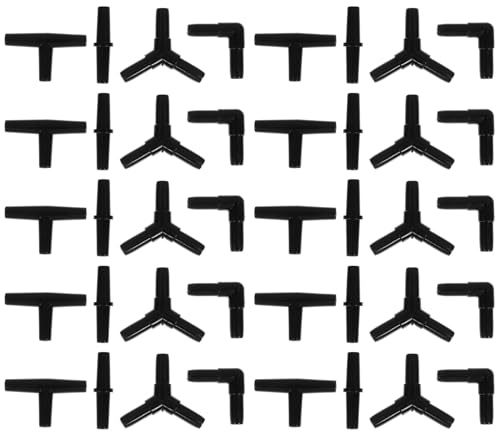 BESPORTBLE 60pcs Aquarium Tubing Connectors Fish Tank Airline Hose Adapter Straight Tee Y Shaped Plastic Plumbing Fittings for Water Pump Distribution and Aquarium Air Pump Connector