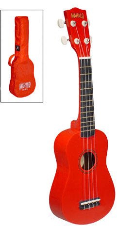 Mahalo Ukulele - Sopran m. Tasche - rot