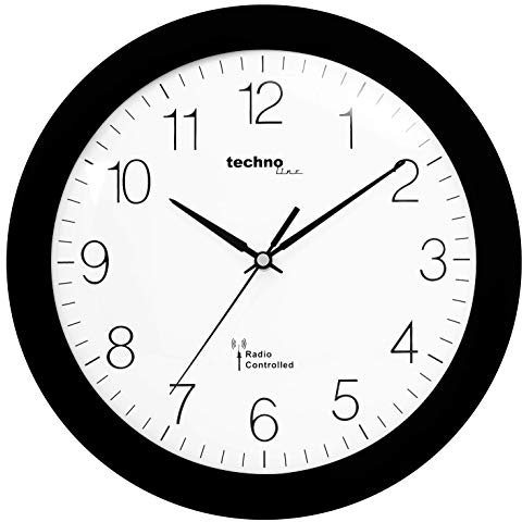 Technoline WT 8000 Horloge murale Radio Pilotee Noir