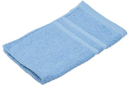 Gözze - Set de 4 toallas de invitados, Suave y absorbente, Algodón, 30 x 50 cm - Azul paloma