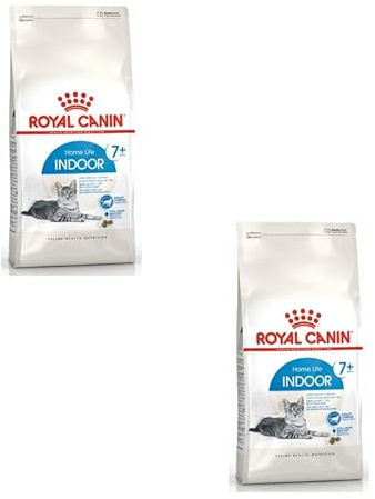 Royal Canin Inomhus 7+ | dubbelpack | 2 x 400 g | komplett foder speciellt utformat för äldre katter som lever inomhus | kan stödja njur- och urinfunktion