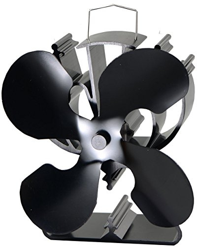 VODA Wood Stove Fan Heat Powered Fireplace Fan No Electric, Heat Activated Thermal Fan for Wood Burning Stove/Log Burner, Fireplace Accessories
