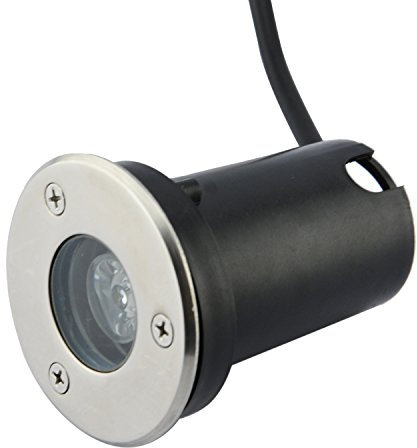 RSN 1W LED Garden Buried Light IP65 Outdoor LED Underground Recessed Inground Warm White 220V for Pathway Patio