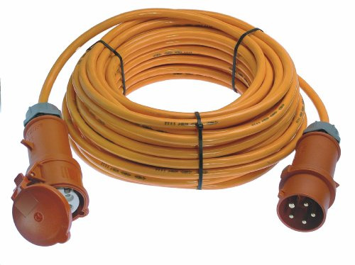 as - Schwabe Starkstrom Verlängerungskabel 10 m H07BQ-F 5G1,5 – 5-polig | CEE Phasenwendestecker - 400V, 16A, 6h, ca. 11kW – Für Baustelle, Garten, Außenbereich – IP44 – Made in Germany, 60565