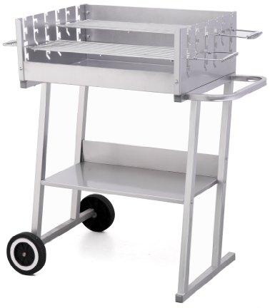 tepro Pasadena 1030 Holzkohlengrill – Großer BBQ‑Trolley mit ca. 58×41 cm Grillfläche, windstabilem Windschutz & 2 verchromten, höhenverstellbaren Grillrosten