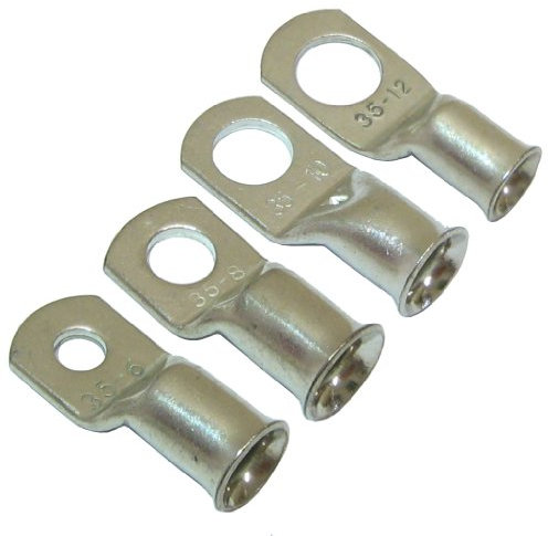 All Trade Direct 16 Mixed Copper Tube 35Mm M6 M8 M10 M12 Battery Starter Cable Welding Ring Lug
