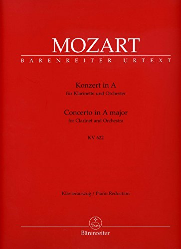 Concerto a maggiore KV 622 – arrangiamento per Clarinetto in a – Pianoforte [Note musicali/holzweißig] Compositore: Wolfgang Amadeus Mozart