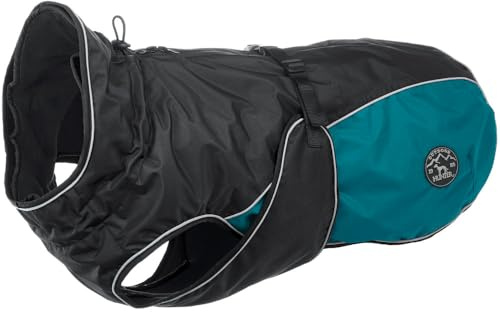 HUNTER Uppsala Allrounder Hundemantel | Polyester, wasser- und windabweisend, herausknöpfbares Innenfutter, Farbe: Anthrazit/Petrol, Größe: 55