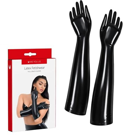 Me You Us - Latex Full Length Glove - Fetish Wear - Black