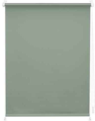 Lichtblick Verdunklungsrollo ohne Bohren, Klemmfix, Thermorollo, Hitzeschutz, Sichtschutz, Wandmontage, Deckenmontage, Rollo für Fenster und Türen Salbei,90 cm x 150 cm (B x L)
