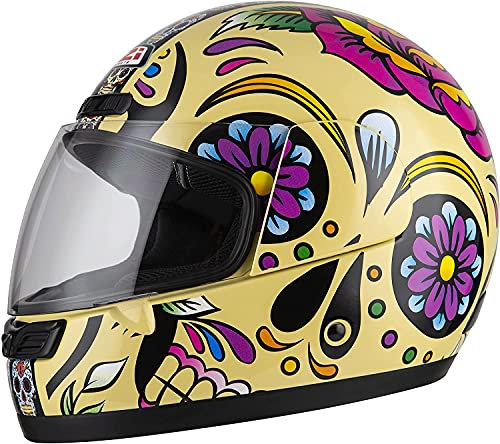 NZI Casque de moto intégral Activy 3 pour Adultes Unisexes-Adultes - Casque de moto intégral Classique Jaune Taille M