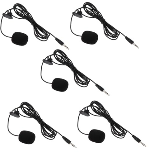 Milisten 5stücke Handy-mikrofon Mit Kabel Clip-mikrofon Für Live-übertragungen Praktisches Mikrofon Für Mobiltelefone Und Kameras