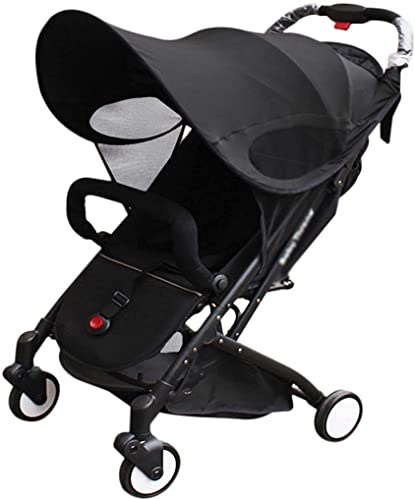 Waterproof Baby Strollers Sun Shade Canopy Universal for Pram Baby Carriage/Pushchair Sun Cover UV Protection Screen Insect Bug Netting Cover for Pram