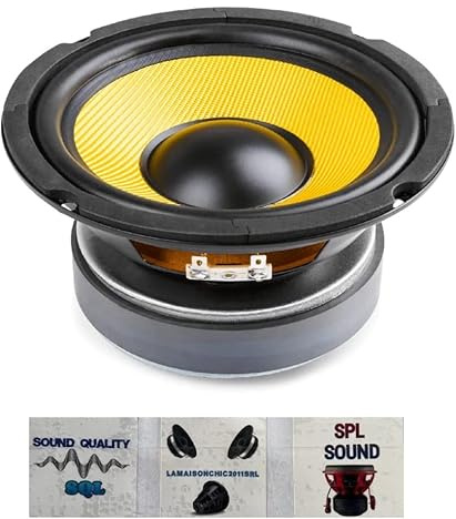 1 FENTON 902.423 WK16 altoparlante woofer wide range kevlar 16,5 cm 165 mm 6,5 125 watt rms 250 watt max 8 ohm sensibilità 88 db sospensione in gomma, 1 pezzo + 3 adesivi omaggio