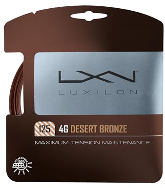 Luxilon Tennissaite 4G Desert Bronze 125, Optimale Kontrolle, Mehr Flexibilität und Stärke, Polyester