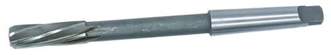 HSS-Maschinenreibahle mit geradem/kegeligem Schaft und Spiralnuten, 4–44 mm Durchmesser, hochpräzise Reibahle aus weißem Stahl H7 DOLUNTO (Farbe : 40mm-H7 No. 4 Taper handle)
