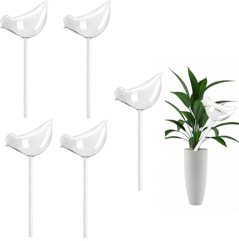 KBCYRT 6pcs Bird Shape Plant Waterer, Plant Watering Devices, Self Watering System for Plants, Self Watering Plant Pots Indoor, Plastic Plant Watering Globes, Hanging Basket Watering Device