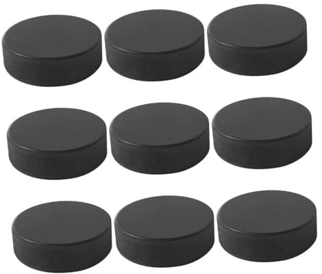 HANABASS Eishockey-Pucks in Offizieller Größe 9 Stück Für Jungen Und Mädchen Erwachsene Training Pucks Aus Gummi Für