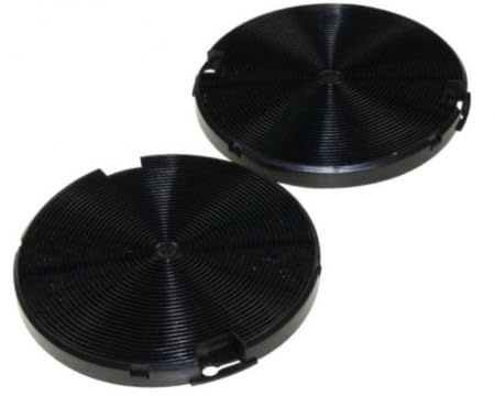 Kit di Filtri Euro per Cappa, 2 Pezzi, Filtro a Carbone Attivo, Diametro 155 mm, Altezza 15 mm