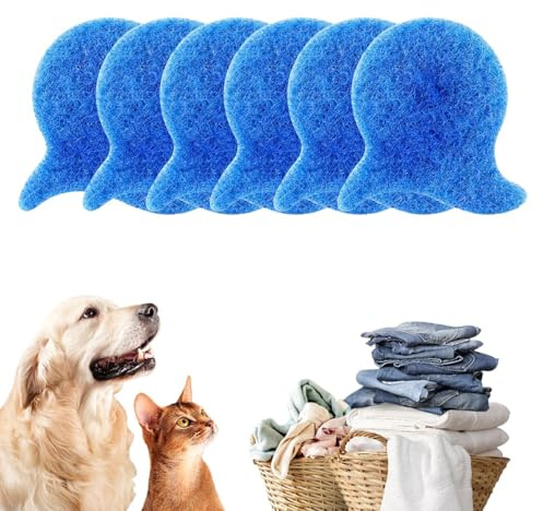 Glvomazty 6 Stück Waschmaschine Fusselfänger Katzenhaarentferner Waschmaschine Tierhaarentferner Waschmaschine Wiederverwendbar Pet Hair Remover Washing Machine für Entfernt Tierhaare, Fusseln, Flusen