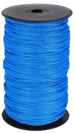 QUARKZMAN Cuerda de Polipropileno Trenzada Exterior 5mm 100M Azul Marino | Cuerda Persiana Enrollable, Cordón para Tendedero, Camping, Senderismo y Actividades al Aire Libre