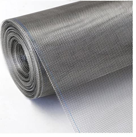 Generisch Edelstahl-Drahtgeflecht, 16 Maschen, Fenstergitter, Anti-Mücken-Insekten, reißfest, 1,32 mm Loch, Metallgitter für Fenster, Türen, Filter (Silber, 1 x 7 m)