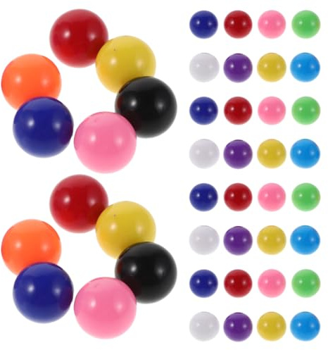 BESPORTBLE 200 Stück Kunststoffmurmeln: 14 mm kleine Kugeln – Ersatzperlen für Brettspielmurmeln – Mathe-Lernspiel-Zubehör für Kinder für Halma
