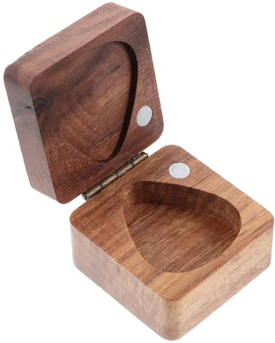 CLISPEED Gitarrenplektrum Etui Kompakte Plektrumbox Mit Aufbewahrung Für Ukulelen Und Gitarrenplektren Tragbarer Holzhalter Für Musiker Und Reisen