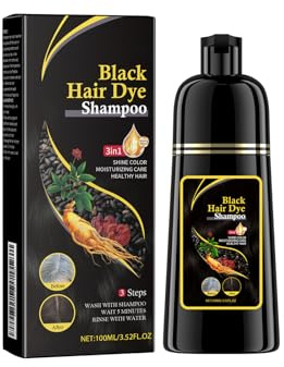 Shampoing Colorant Noir Instantané 3 En 1clean Natural Hair Darkening Black Hair Shampoo, Shampoing Colorant Noir, Cheveux Secs Et Abîmés, Hommes Et Femmes