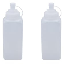 WEAXIO 2 Stück 800ml Quetschflaschen Kunststoff mit Kappen - Auslaufsicherer Saucenflasche & Gewürzspender Spritzflasche für Ketchup, scharfe Soßen, Olivenöl und Malerei - Squeeze Flasche