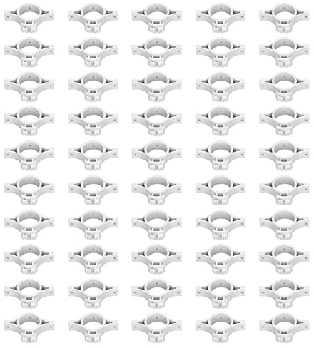 50 Stück Elektrozaun-Isolatoren, Impuls-Elektrozaun-Terminal-Stabisolatoren mit 3,2 cm Loch für den Bauernhof (Grau)