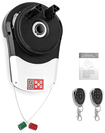 Commercial Garage Door Opener with Automatic Rolling Mechanism and Secure Remote Access