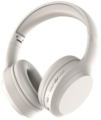 Casque sans fil Bluetooth avec microphone intégré autonomie de 82 heures | prise en charge de l'audio haute résolution, coussinets confortables, pliables et respirants, compatible avec les télépho