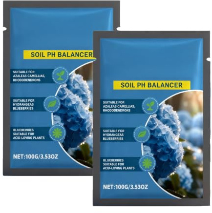 2Pcs Hydrangea Feed,Plant Acidifier,200g Hydrangea Colourant Blue for Plants,Acidic Soil Improver for Garden,Promote Growth,PH Regulation,Suitable For Families & Gardening Enthusiasts