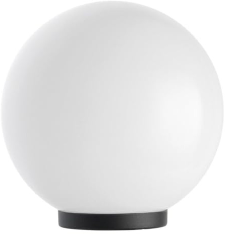 Licht-Erlebnisse Dekoleuchte Schwarz Weiß Aluminium Kunststoff IP43 E27 Kugel blendarm Klassisch robust edel B:30 cm Außenleuchte Garten