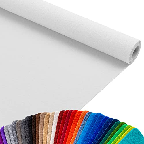 Primaflor Messeteppich Podium | Weiß | 100 x 300 cm | Flacher Eventteppich aus 100 % Polypropylen, CFL-S1, Precoat-Rücken, 2 mm hoch, für Messe und Event