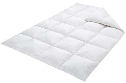 VitaloBett Vierjahreszeiten Bettdecke 135x200 cm mit 100% extraweicher Daunenfüllung 900g - Ganzjahresdecke, Daunendecke mit Baumwoll-Bezug, Atmungsaktiv & waschbar bis zu 60°C, Ökotex-Zertifiziert