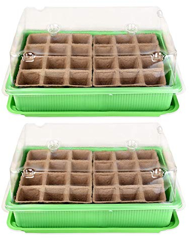 Schramm® 2 pièces Set de Propagation en Serre pots de Propagation à Plateau 27 x 19 x 11 cm pour 48 pots de Propagation