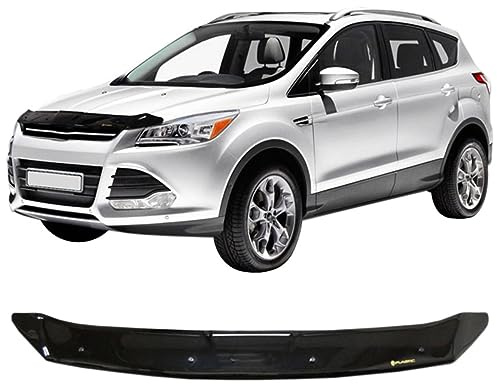 SCOUTT Motorhaubenschutz passend für Ford Kuga 2012-2016, Windabweiser Insektenschutz Steinschlagschutz Passform Schwarz