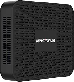 MINIS FORUM Mini PC, processore Celeron J4125 CPU quad-core 8 GB DDR / 128GB SSD Mini Desktop Computer, connessione HDMI e DP, Dual Band WiFi, BT