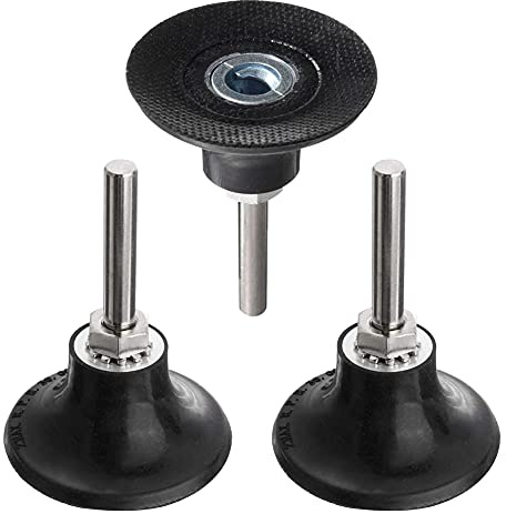 Saipor 3 Pcs 2 Inch Roll Lock Disc Pad Holder with 1/4-inch Shank | Sanding Discs Holder Rotary Tool Kit Quick Change Adapter for Die Grinder Accessories for Polishing, Sanding